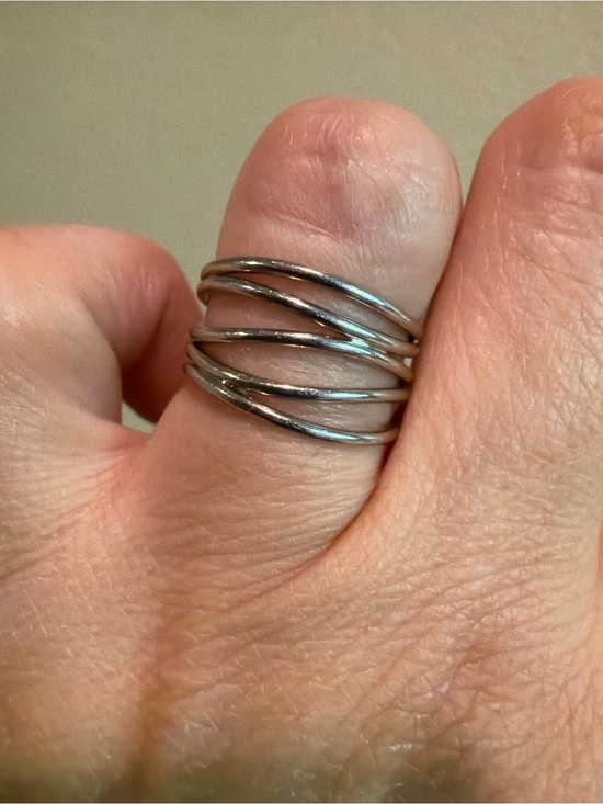 Tiffany & Co. Jewelry - Tiffany & Co Elsa Peretti 18K White Gold Wave Five-row Ring Sz 4.5.
